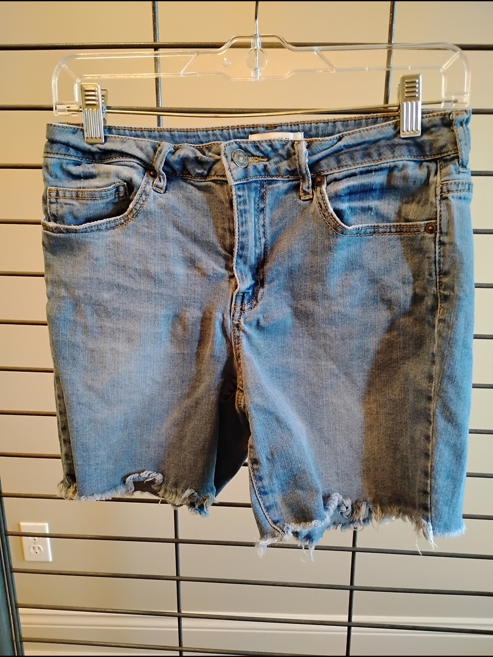 Forever 21 Light Blue Denim Shorts with Contrast Stitching
